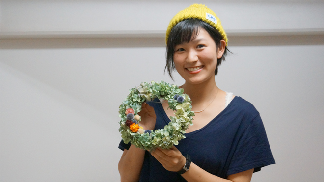 Tida Flowerドライフラワーリースワークショップ
