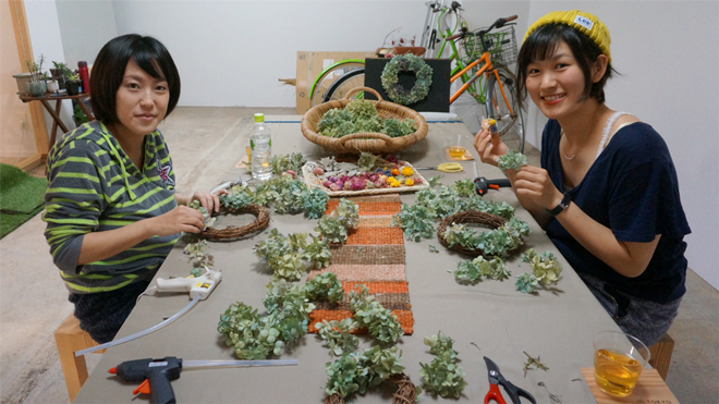 Tida Flowerドライフラワーリースワークショップ