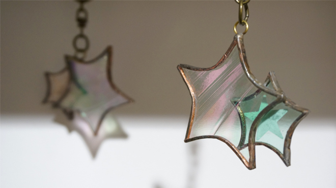Glass & Art MOMO & Tida Flower Christmas exhibition 2015 クリスマスツリーオーナメント