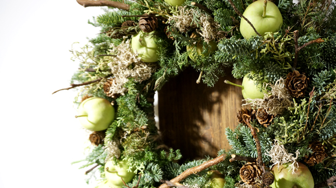 Glass & Art MOMO & Tida Flower Christmas exhibition 2015 クリスマスリース モミリース
