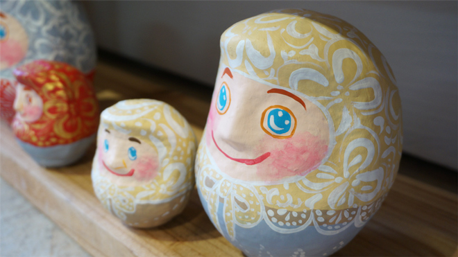 画家 名嘉真麻希 個展「だるまちゃん」