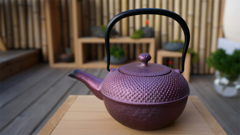 南部宝生堂(及富 OITOMI)南部鉄器 鉄瓶 急須細口丸アラレパール