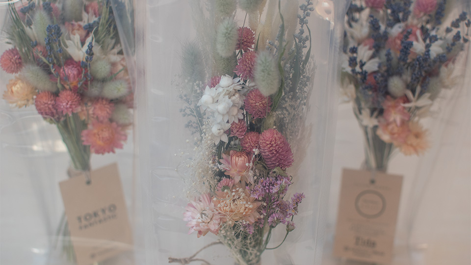 Tida Flowerのドライフラワーミニスワッグ・ギフトバッグ