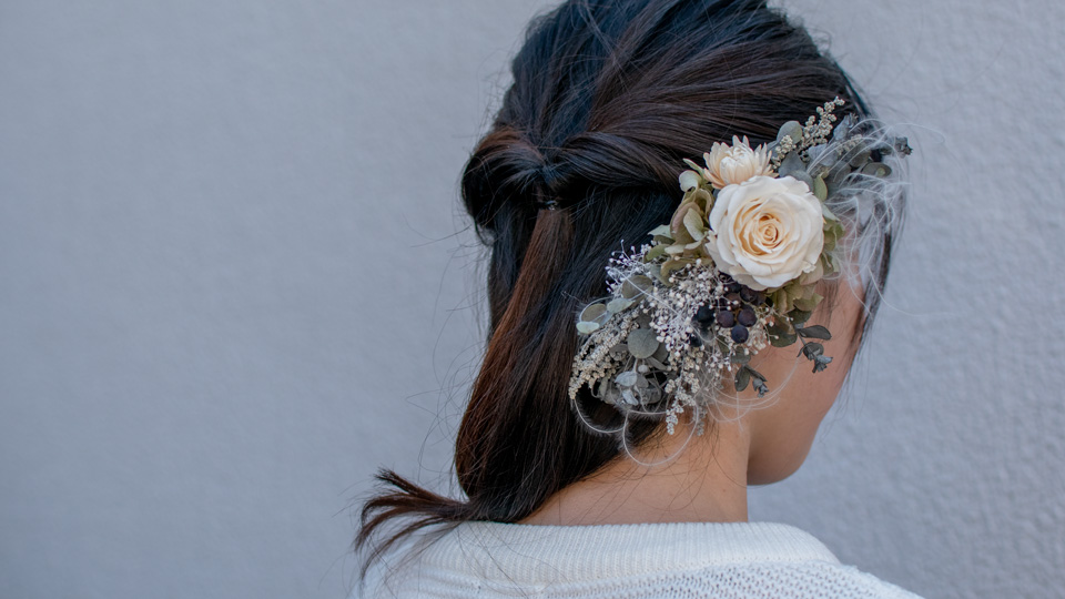 Tida Flowerのドライフラワーヘッドドレス