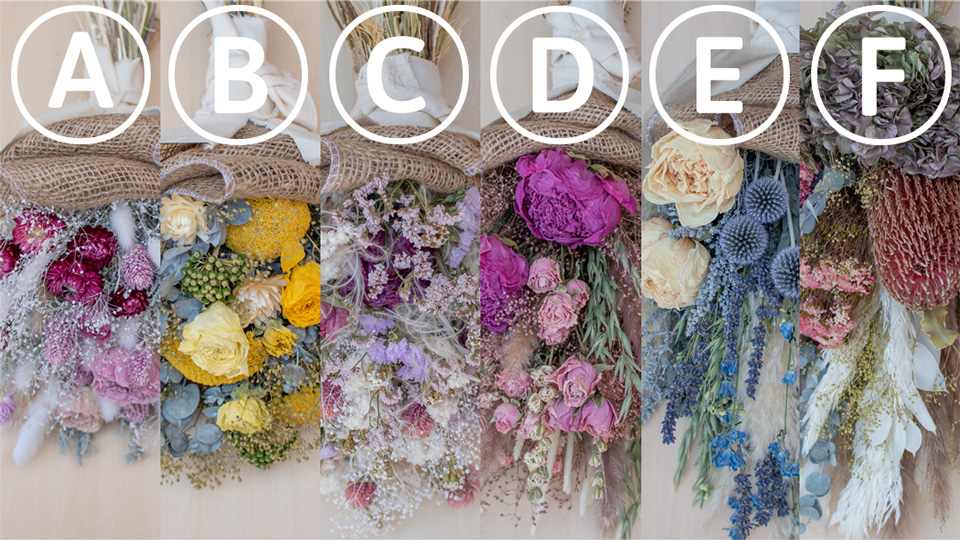 Tida Flowerの母の日スワッグ Ⓐ~Ⓕ
