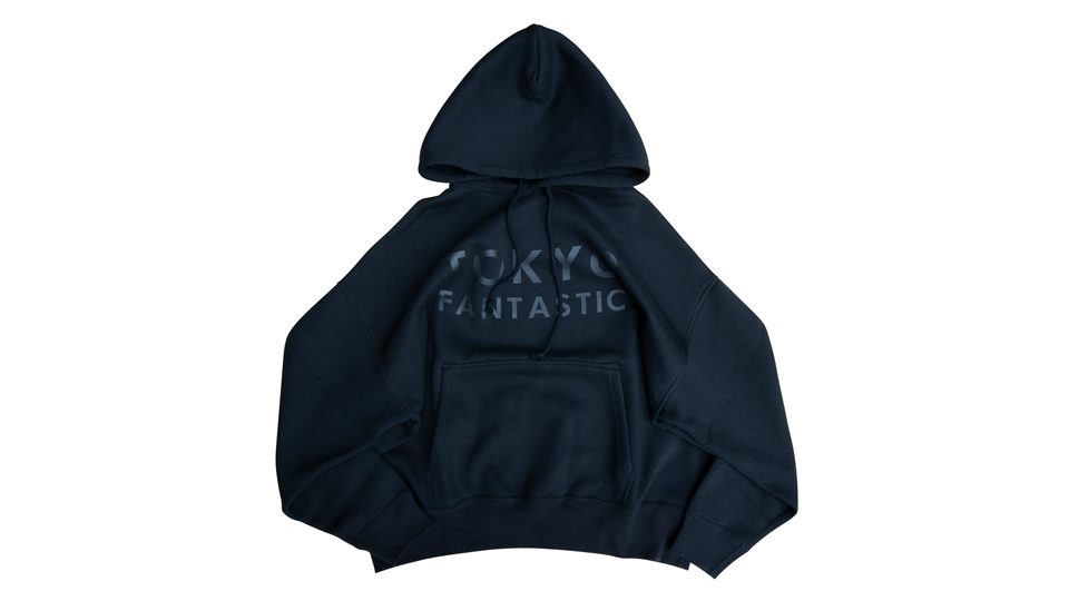 TOKYO FANTASTIC ゆるだぼフーディー 黒ボディ×黒文字