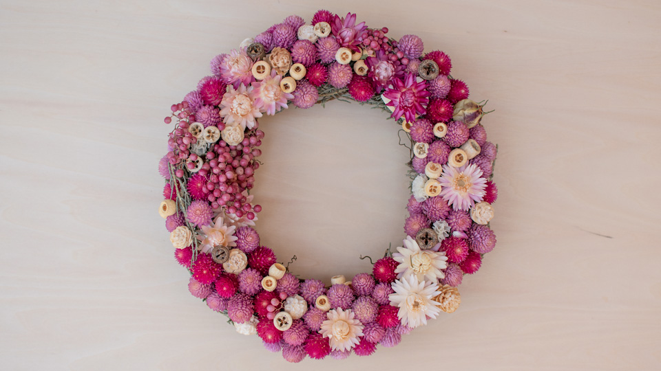 Tida Flowerのドライフラワーリース