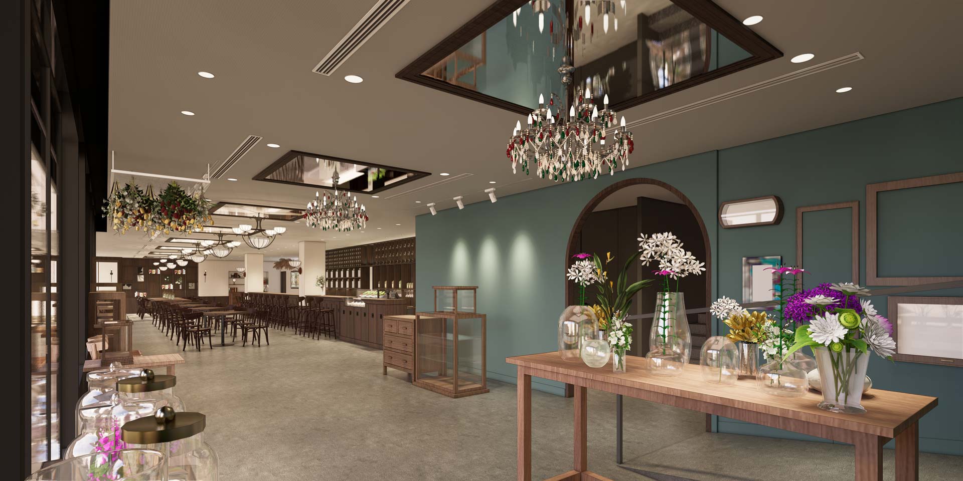 TOKYO FANTASTIC ボタニカル店と茶珈堂 イメージパース