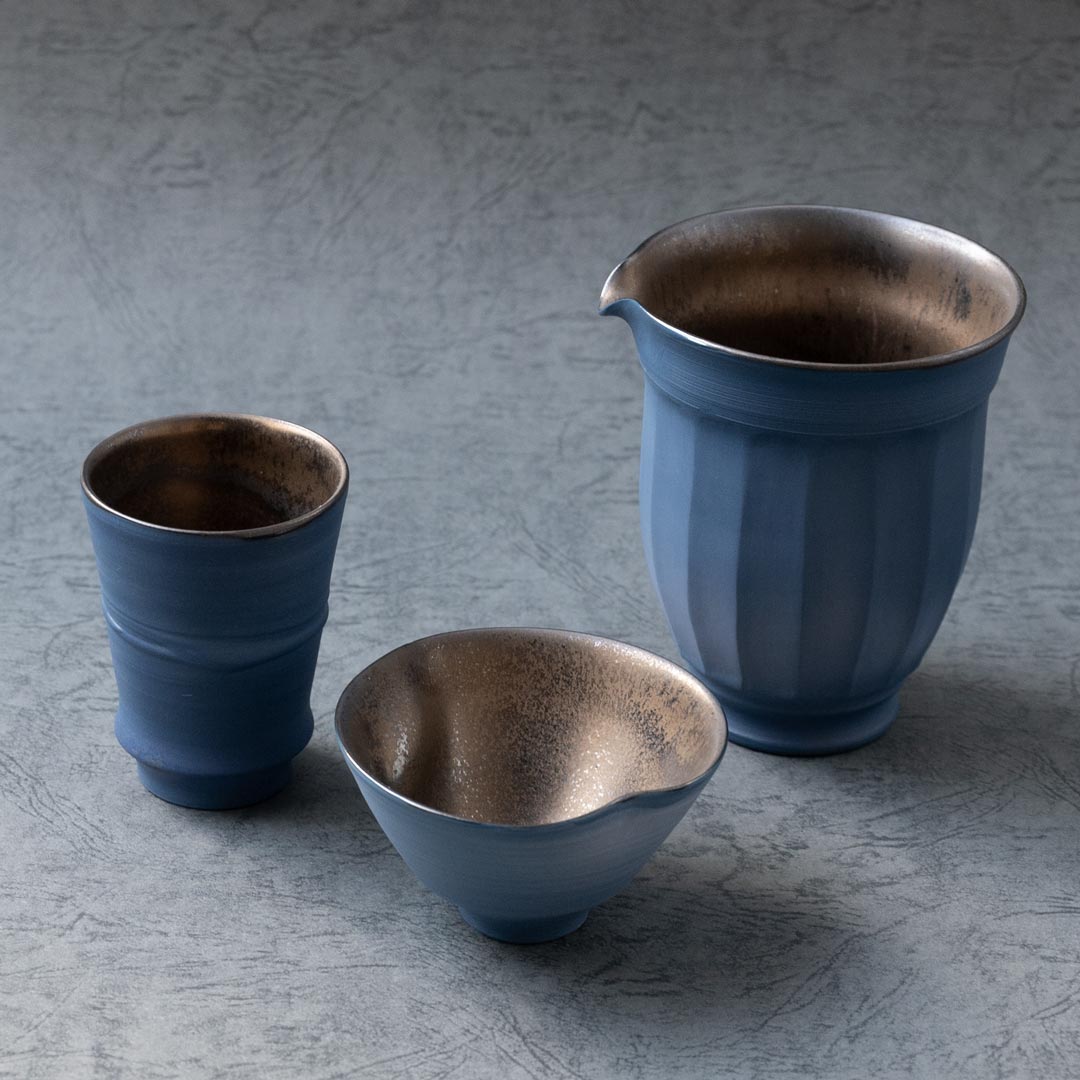 ブルーシルエットの酒器 本田伸明 うつわ展 9/3-9/19, 2022【青山店】