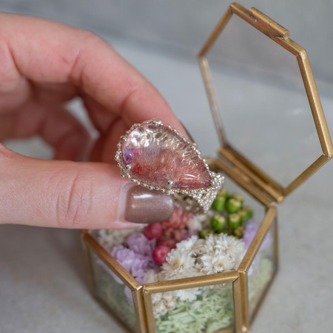 エレスチャルクォーツリング - SUNI Art & Jewellery 個展 「We are here.」 2/25-3/12, 2023