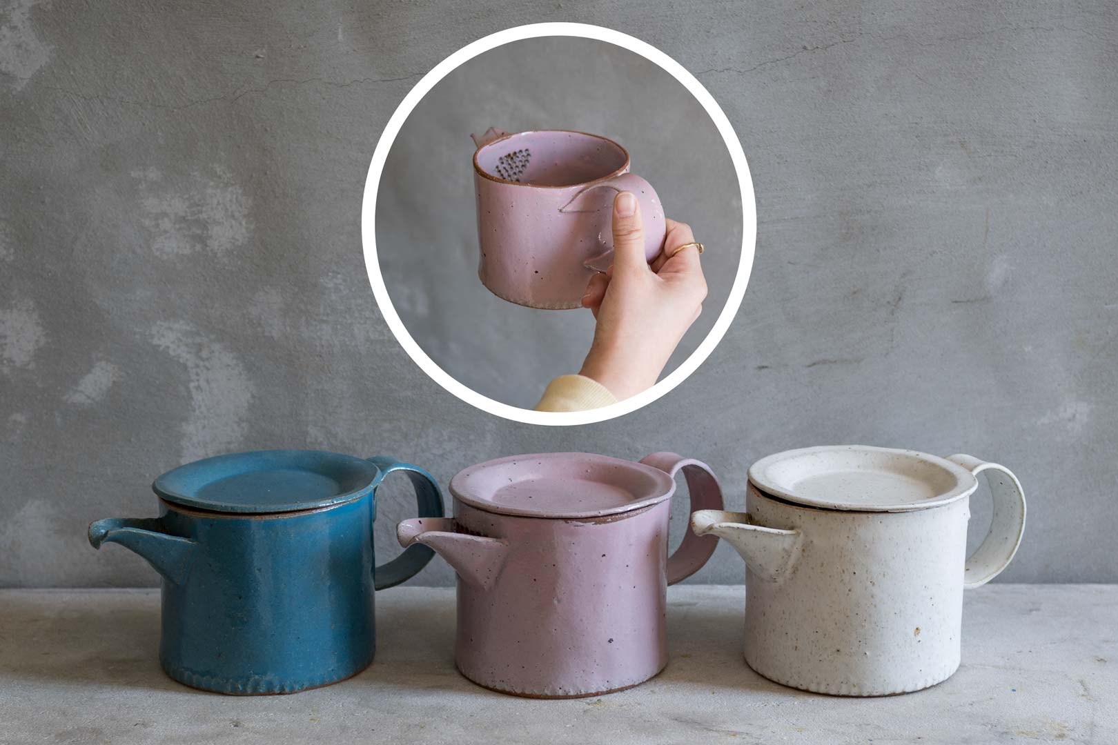 耐熱ポットも全3色。 teto ceramics 陶展 4/27-5/19, 2023【TOKYO FANTASTIC 201】