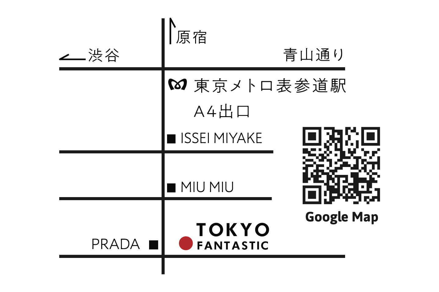 アクセス|表参道駅A4出口徒歩約3分|Tida Flower・TOKYO FANTASTIC 201